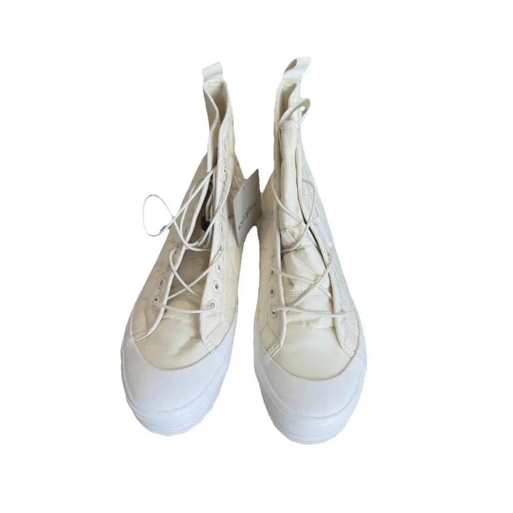 Superga 2644 Alpina Quilted Nylon Sneaker Boots - NEW Womens Size 8 Beige